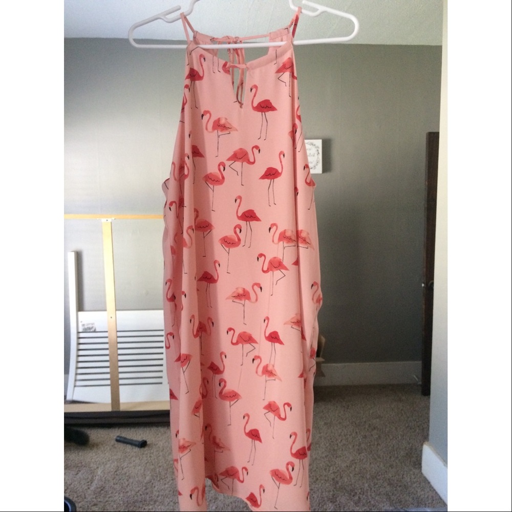 NWT pink flamingo dress